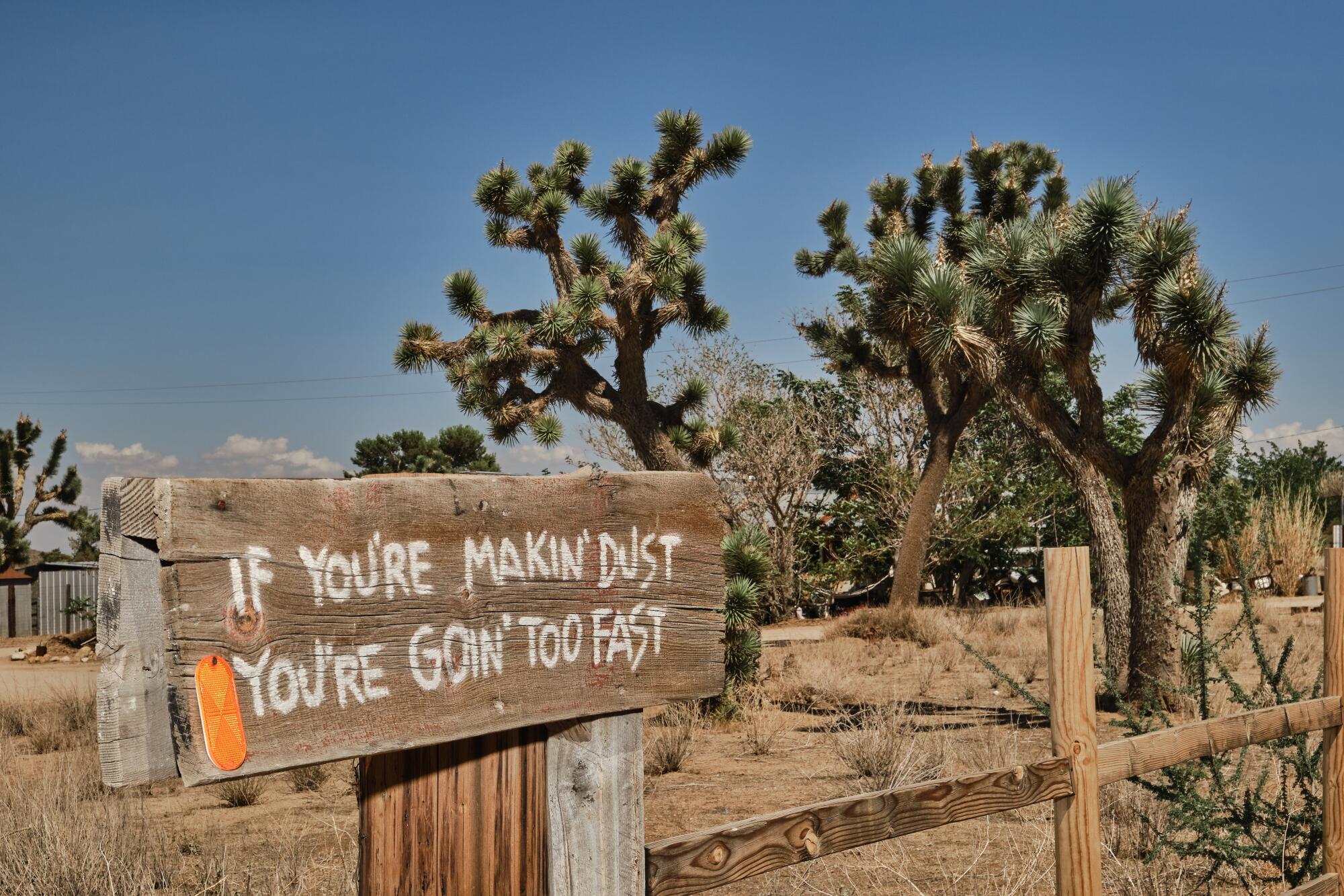A sign on Mane St. in Pioneertown.