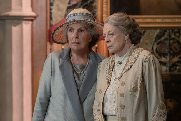 Penelope Wilton and Maggie Smith in a still from Downton Abbey: A New Era.