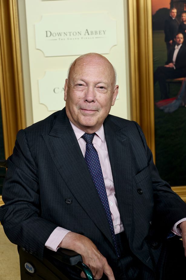 Julian Fellowes in a suit at the premiere of Downtown Abbey: The Grand Finale in 2025.