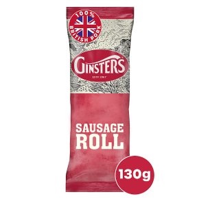 Ginsters large sausage roll, 130g, £1.