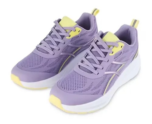 Purple adult running trainers.