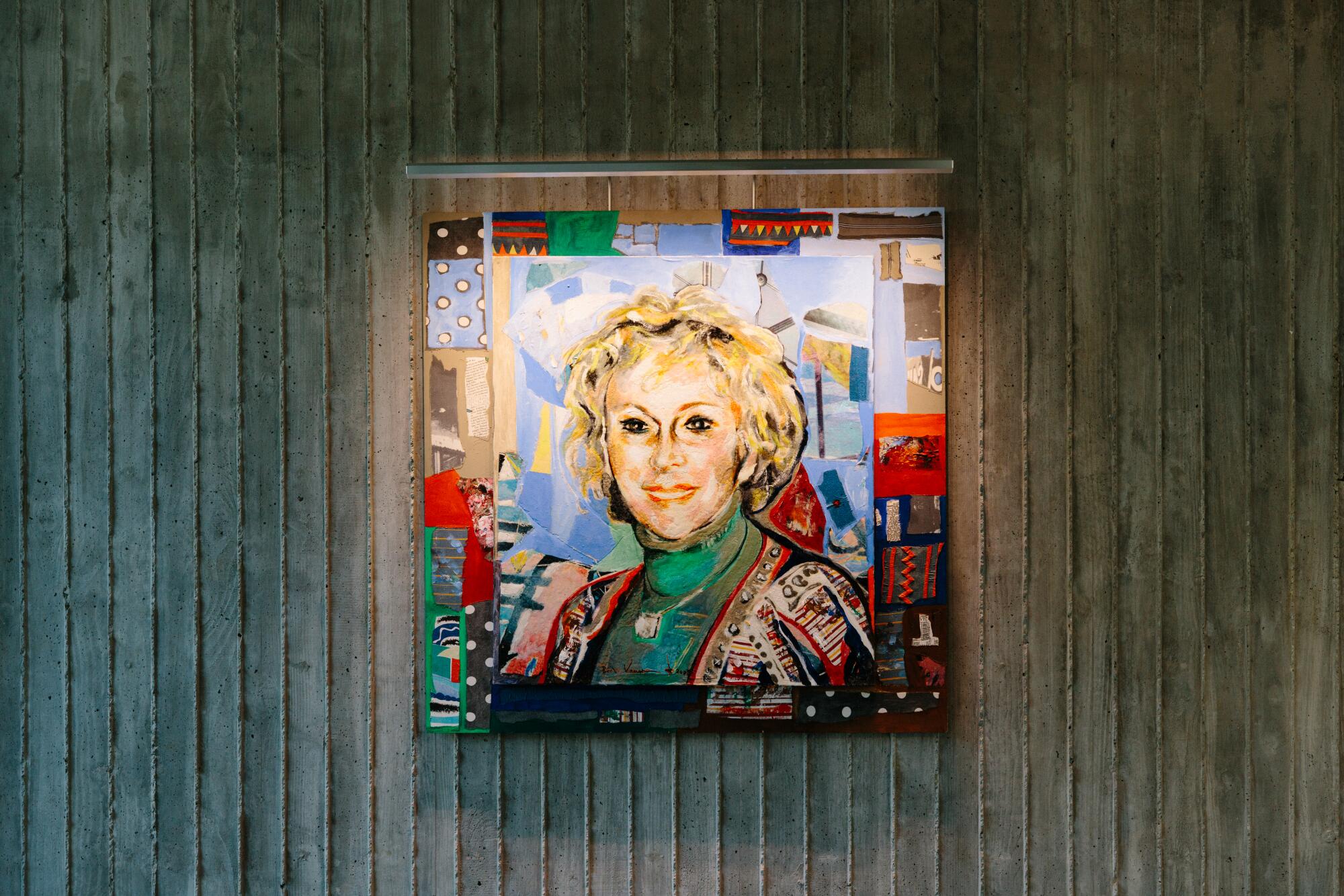 A portrait of the late Glorya Kaufman by artist Boris Vansier hangs inside the center.