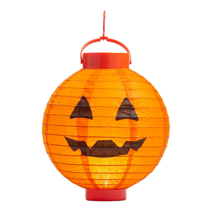Light-up Halloween pumpkin lantern.