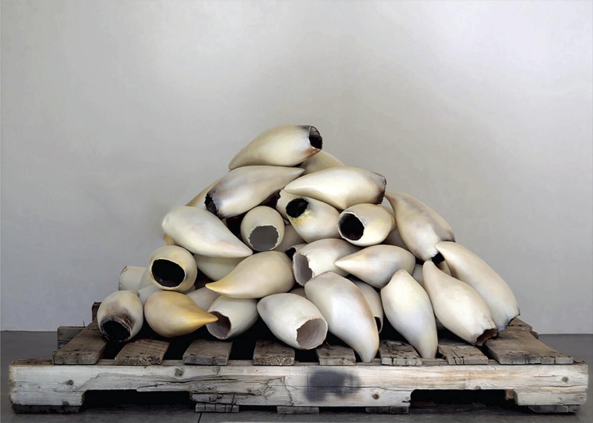 Courtney M. Leonard, "Breach #2," 2016, mixed media, part of LACMA's "Grounded" exhibition.