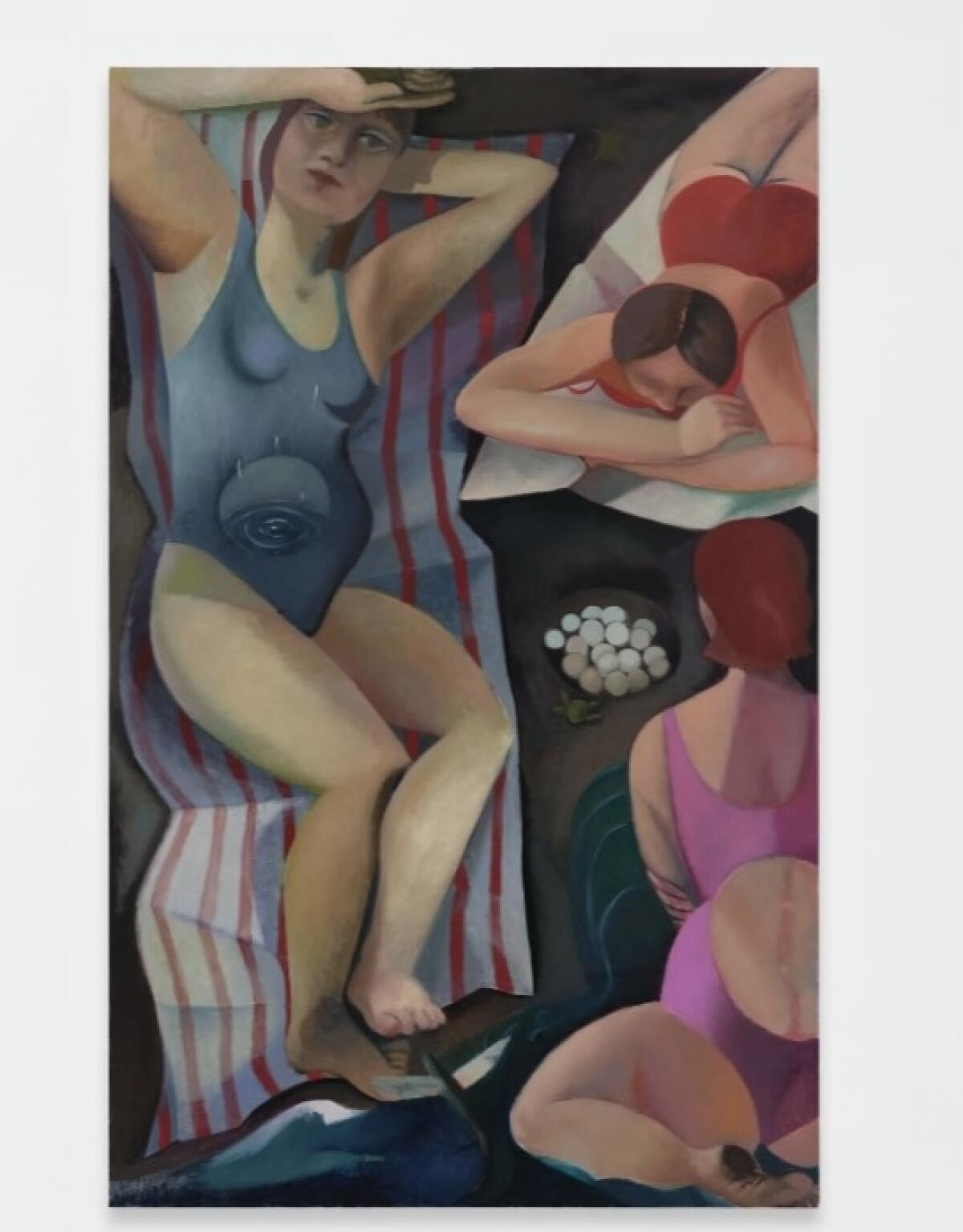 "Hatching," by Danielle Orchard, 2025. Oil on canvas, 90 x 56 inches.