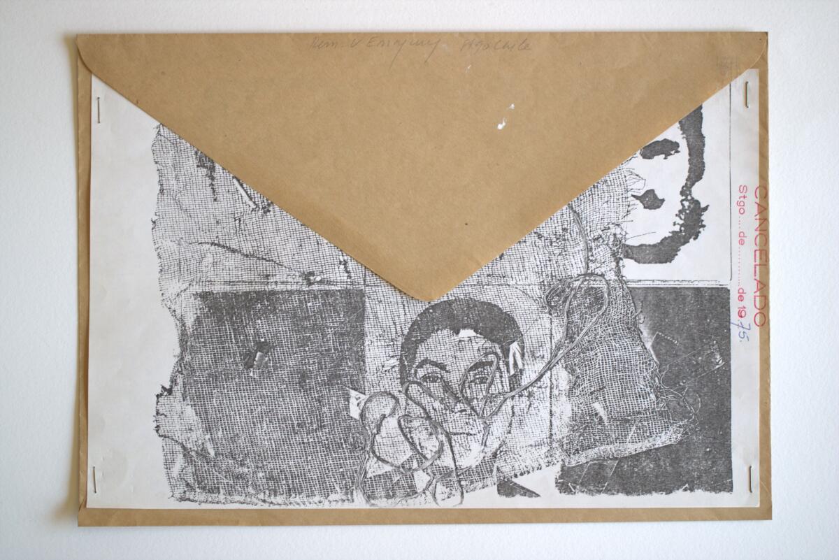 A mixed media collage by Virginia Errázuriz, "Untitled, from the series Cancelados."