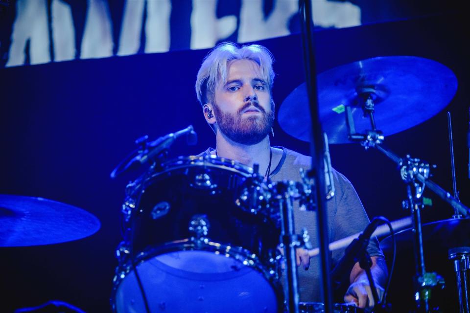 Harry Breen of the British rock band Crawlers performing at the Montreux Jazz Festival.