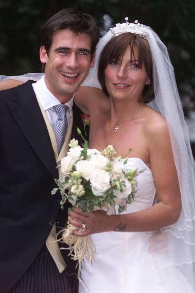 Davina McCall and Matthew Robertson on their wedding day.