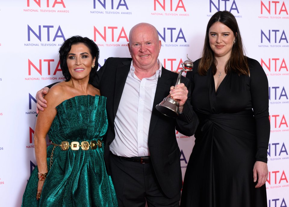 Jessie Wallace, Steve McFadden, and Michelle Ryan at the National Television Awards.