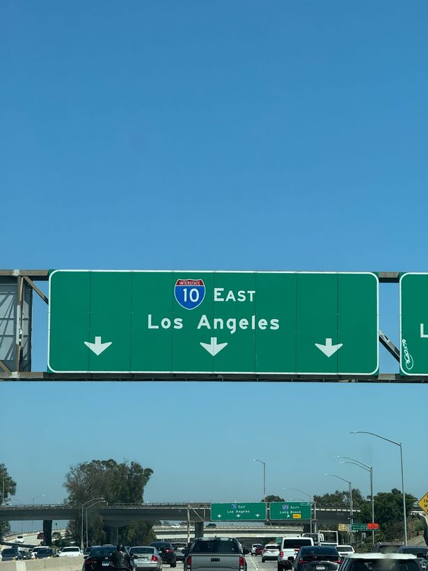 Los Angeles highway sign