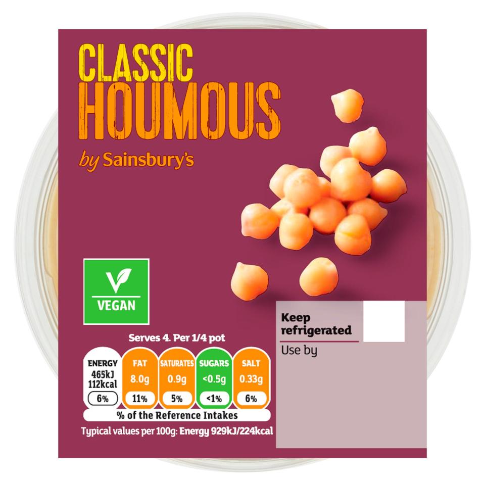 Sainsbury's Classic Houmous pot.  Recalled due to possible E.coli contamination.