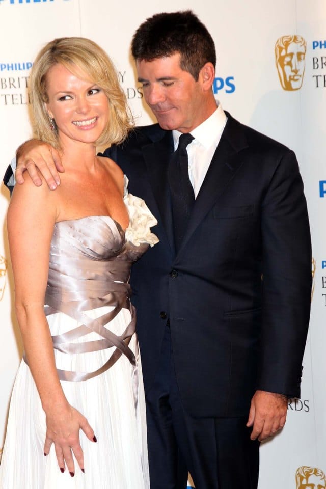 Simon Cowell and Amanda Holden at the British Academy Television Awards.