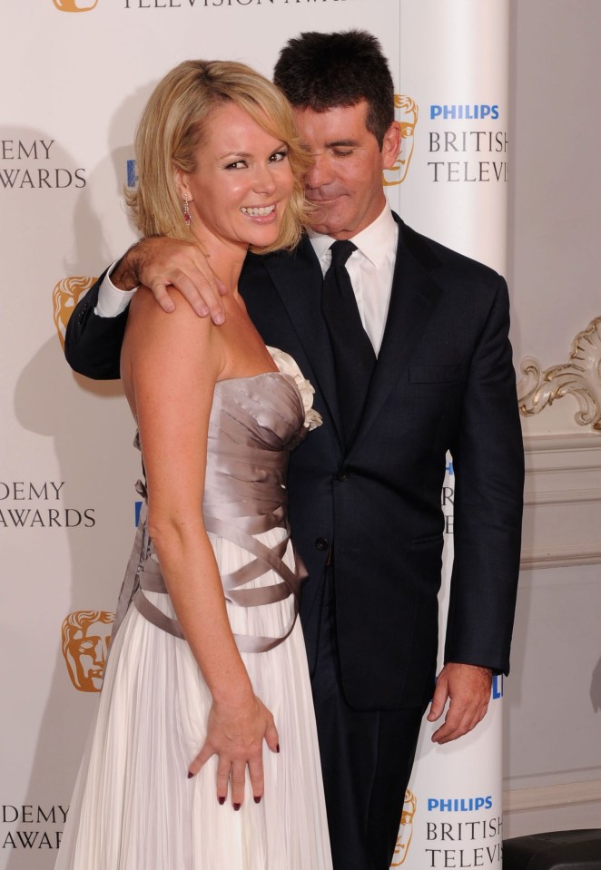 Amanda Holden and Simon Cowell at the BAFTA British Academy Television Awards.