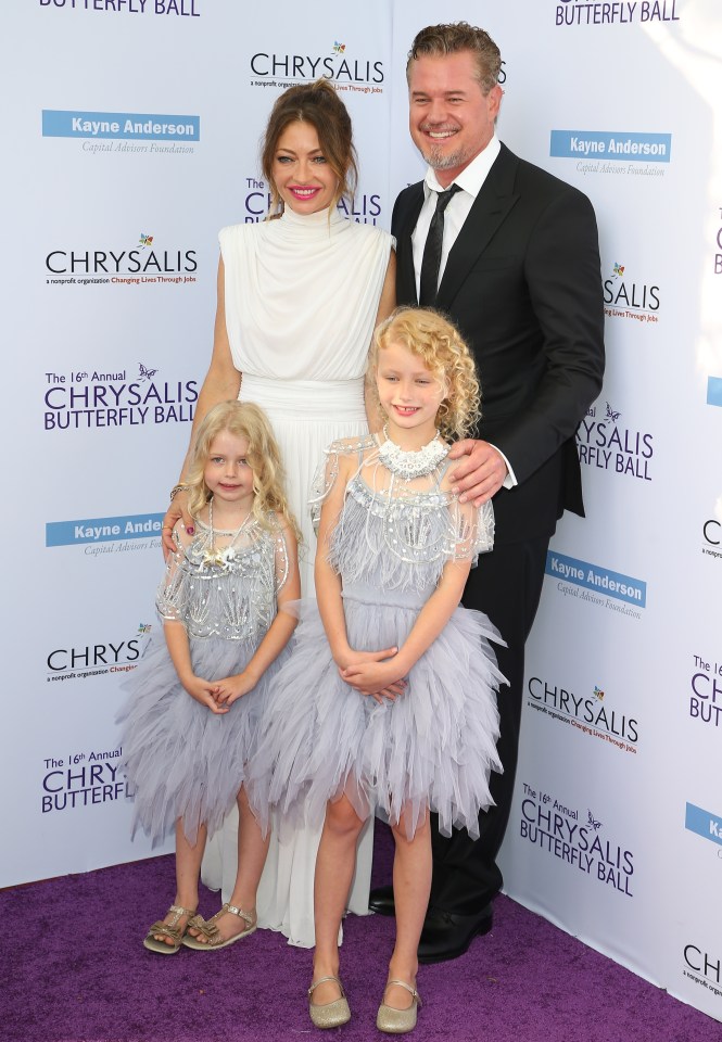 Eric Dane, Rebecca Gayheart-Dane, and their two daughters at the Chrysalis Butterfly Ball.