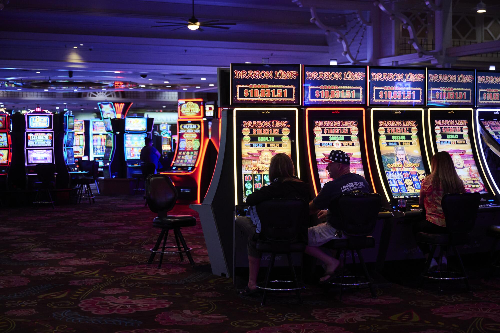 Gamblers inside Primm Valley Casino Resorts