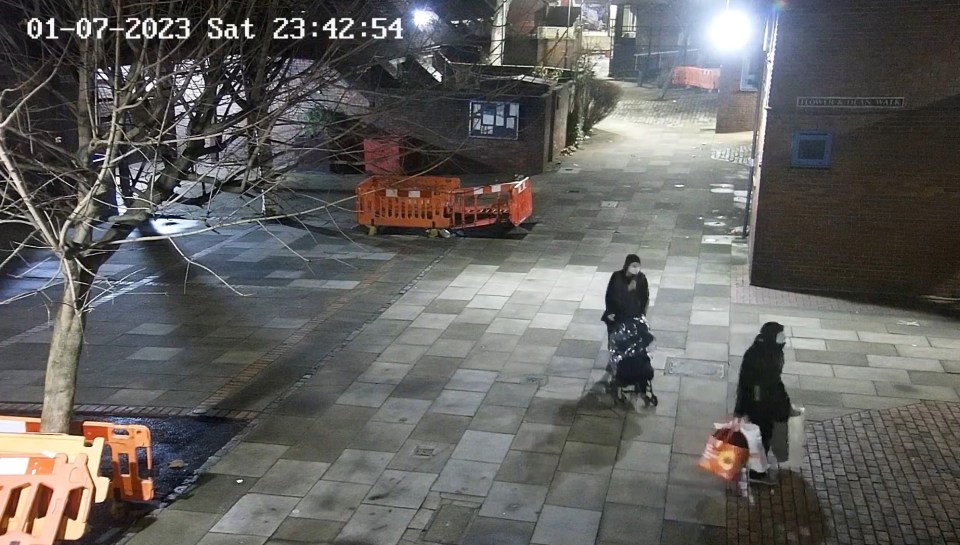 CCTV footage of Constance Marten and Mark Gordon in London.