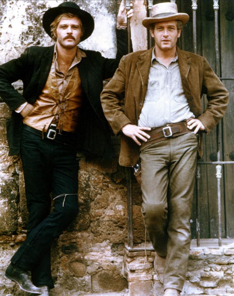Robert Redford and Paul Newman as Butch Cassidy and The Sundance Kid.