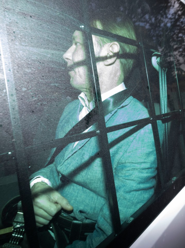 Christian Brueckner leaving court in a prison van.