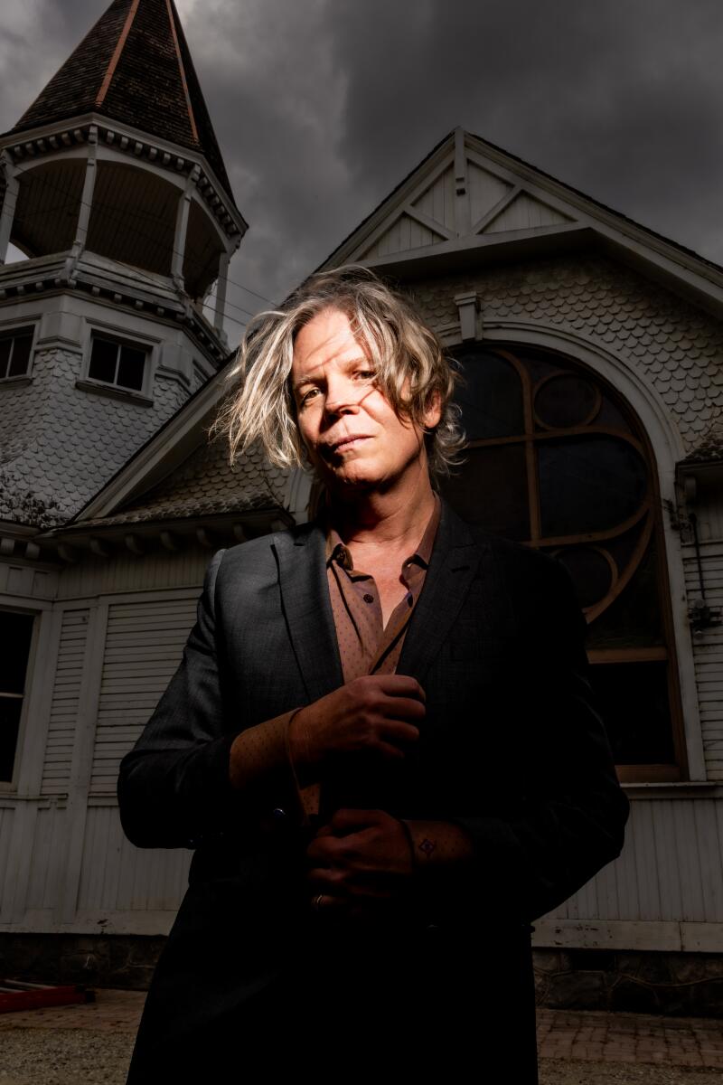LOS ANGELES -- SEPTEMBER 11, 2025: BC Smith at Heritage Square Museum where he leads seances. (Roger Kisby / For The Times)