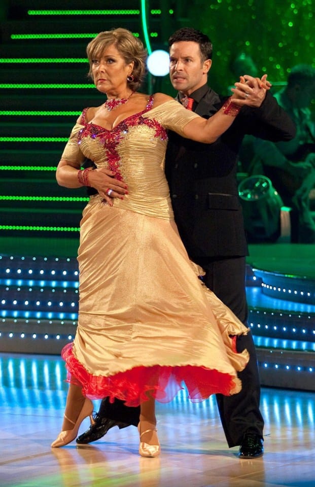 Lynda Bellingham and Darren Bennett dancing on Strictly Come Dancing in 2009.