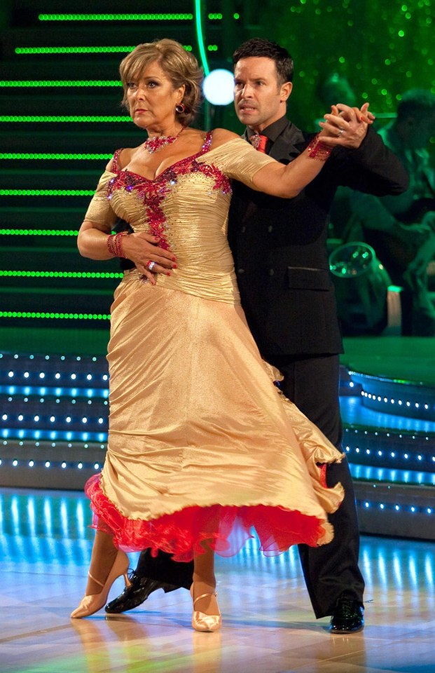 Lynda Bellingham and Darren Bennett dancing on Strictly Come Dancing in 2009.