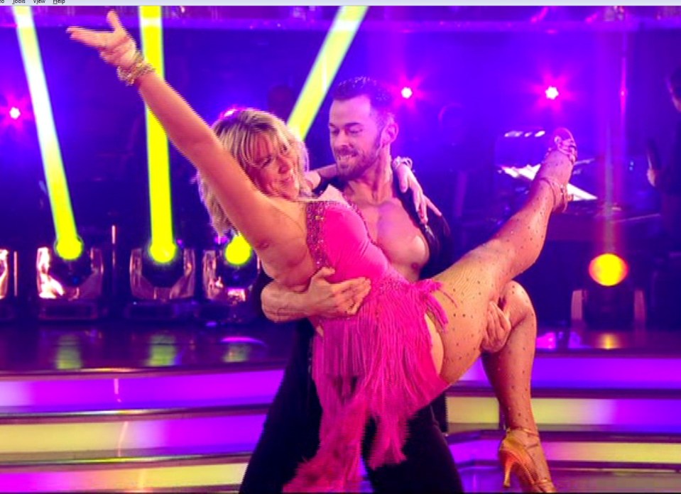 Fern Britton and Artem Chigvintsev dancing on Strictly Come Dancing.
