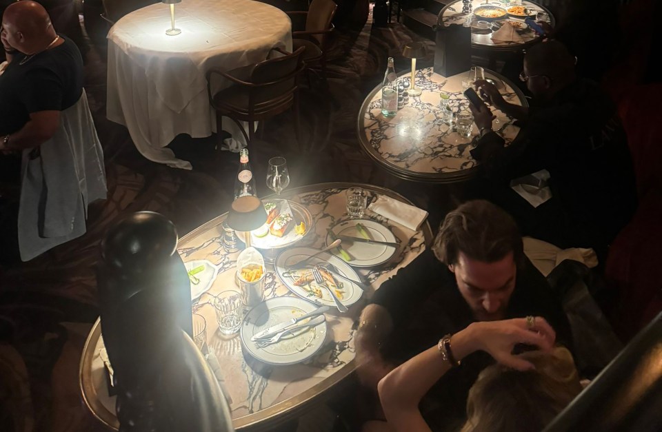 Customers dining at The Maine Mayfair restaurant in London.