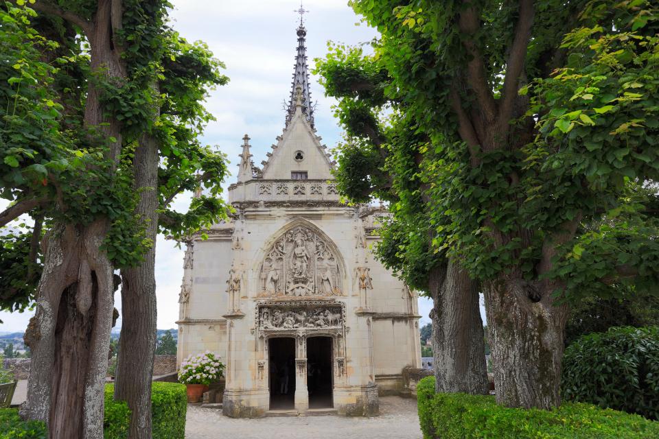 Saint-Hubert Gothic Chapel in Amboise, France, with Leonardo Da Vinci's tomb.