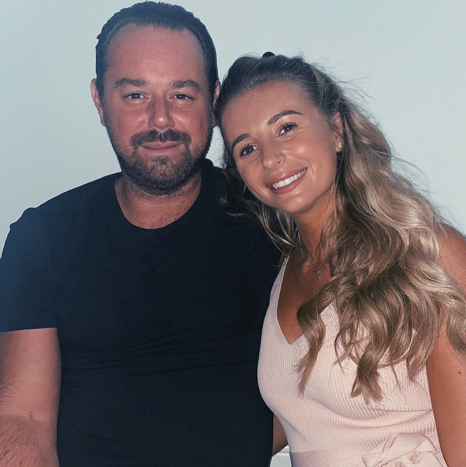 Danny and Dani Dyer posing together for their podcast announcement.