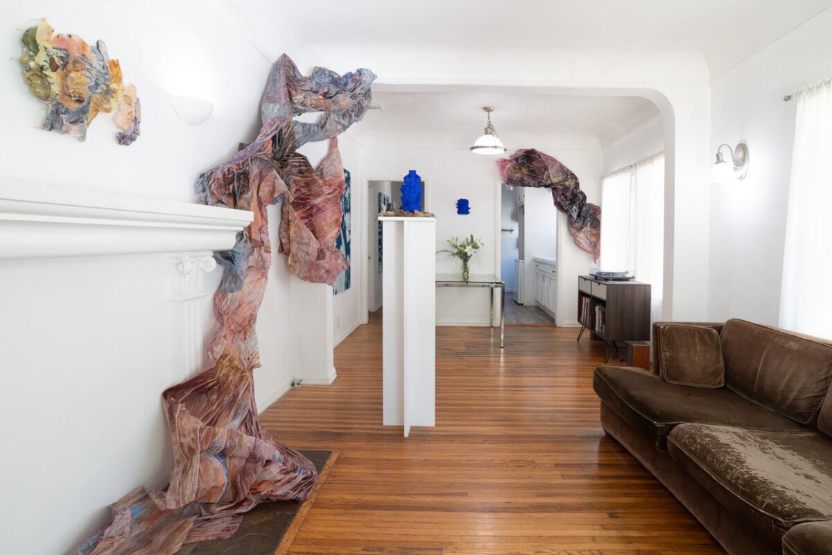 Installation view, "Echoes," at 839.