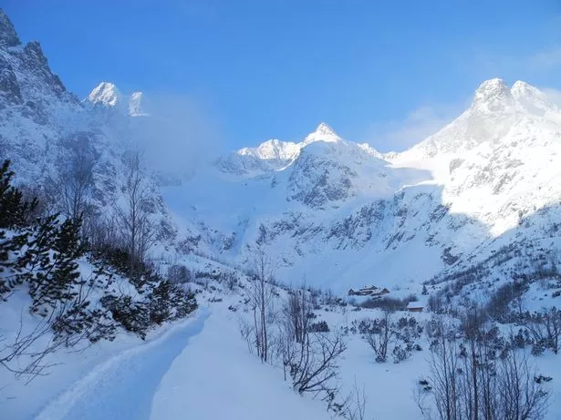 The snowy mountains