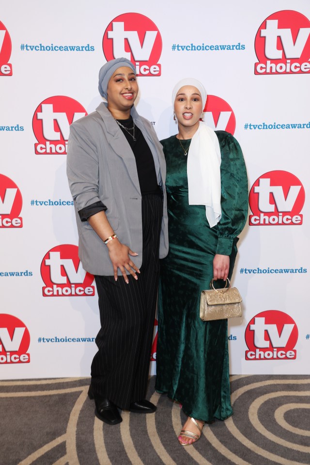 Amira Rota and Amani Rota posing at the TV Choice Awards 2024.