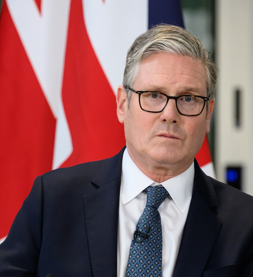 UK Prime Minister Keir Starmer at a press conference.