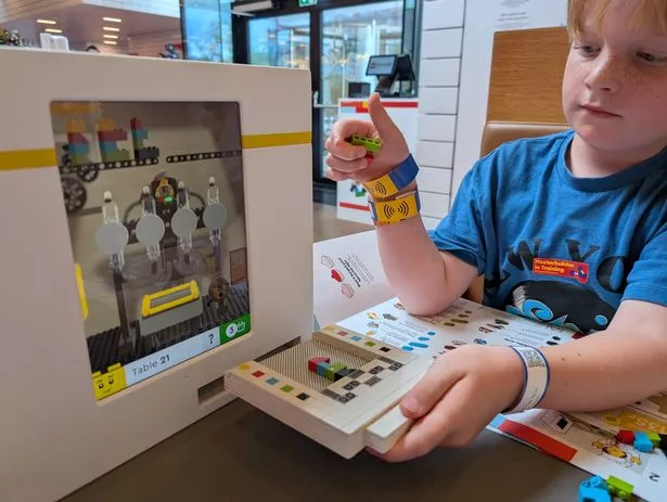Ordering at the Lego House MINI CHEF restaurant is a fun and unique experience. Supplied by Mitya Underwood. NOT TO BE REUSED.