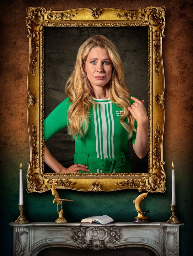 Lucy Beaumont wears green