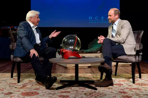Prince William in coversation with Sir David Attenborough