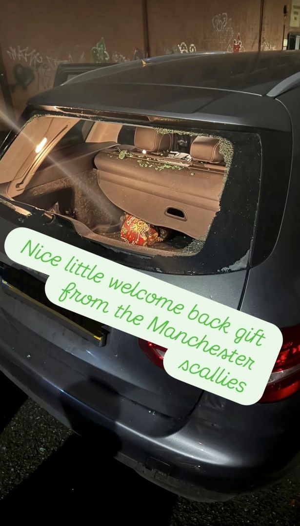 The actor's car was vandalised upon his return to the UK