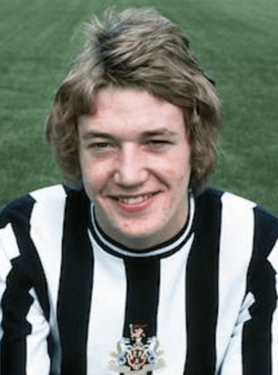Photo of Ray Hudson in a Newcastle United jersey.