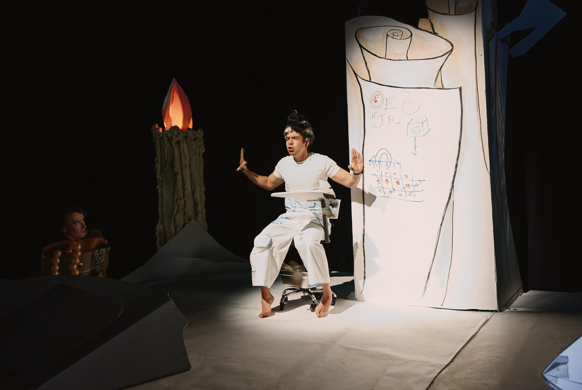 Julio Torres performs in "Color Theories" at the Performance Space New York.