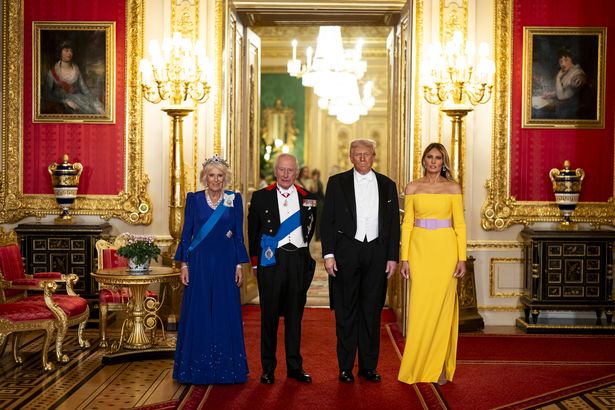 Melania Trump with King Charles, Queen Camilla and US President Donald Trump