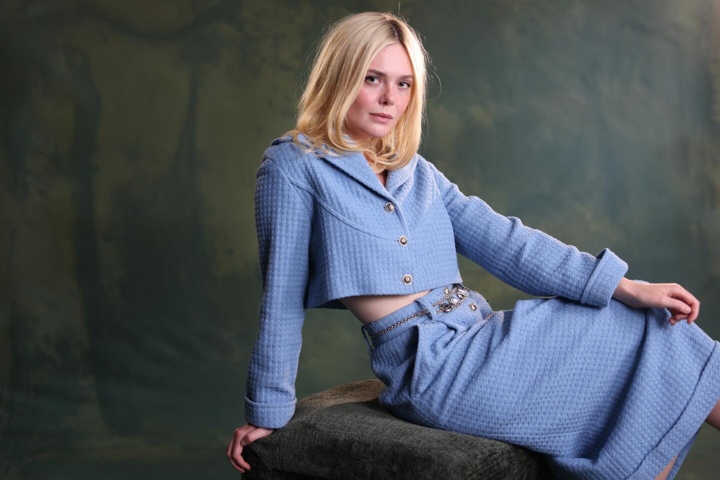 Toronto, Ontario, Canada, September 5, 2025 -- Elle Fanning from the film "SENTIMENTAL VALUE," photographed in the Los Angeles Times Studios at RBC House, during the Toronto International Film Festival, (TIFF) in Toronto, Ontario, Canada on Friday, Sept. 5, 2025. (Christina House/Los Angeles Times)