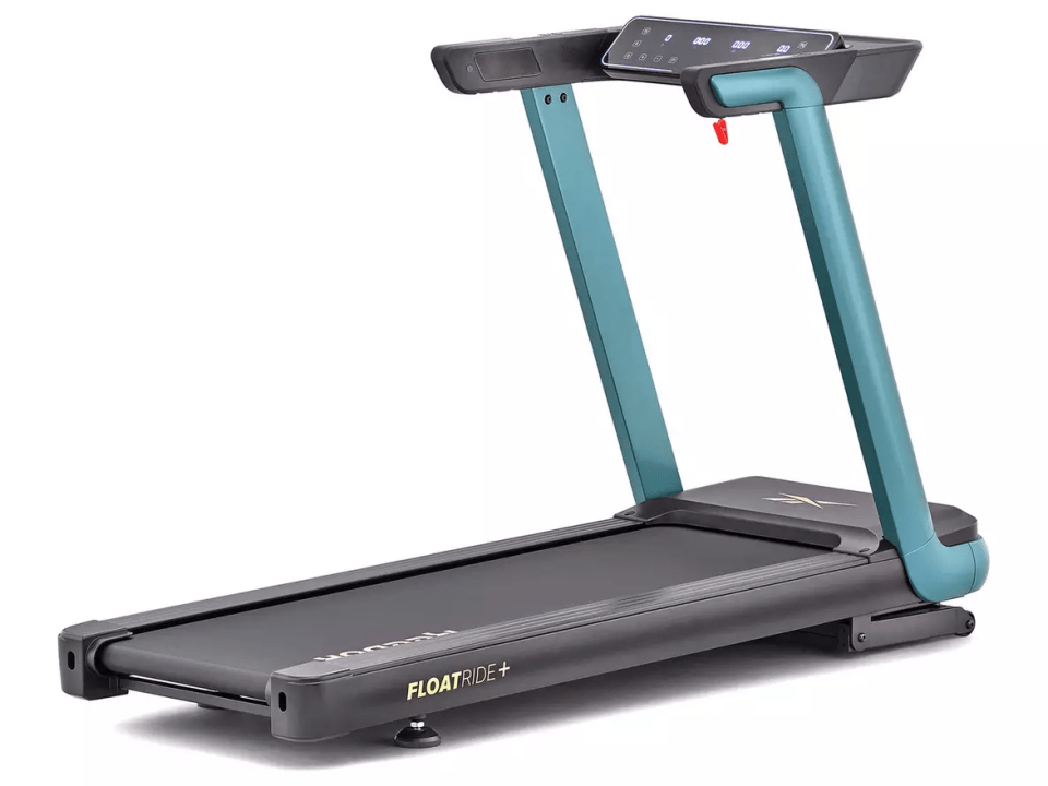 Teal and black Floatride+ treadmill.