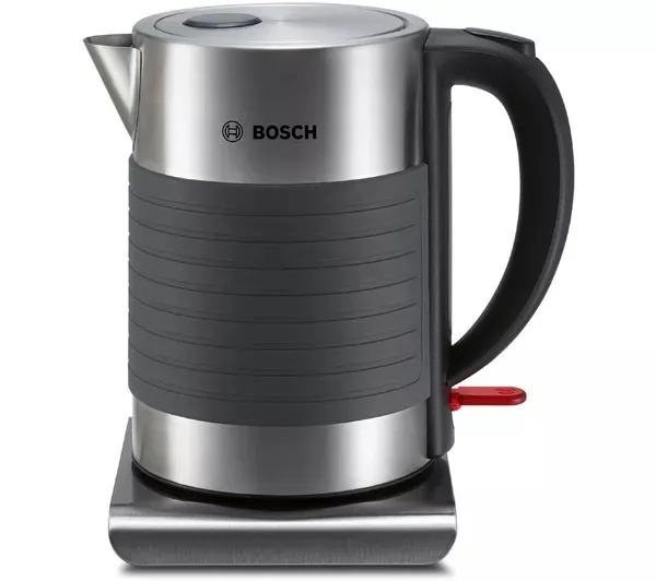 Bosch kettle with a grey silicone body.