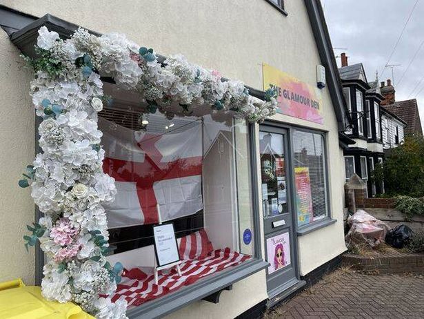 It seemed the town squeezed in a St George's flag in every possible corner