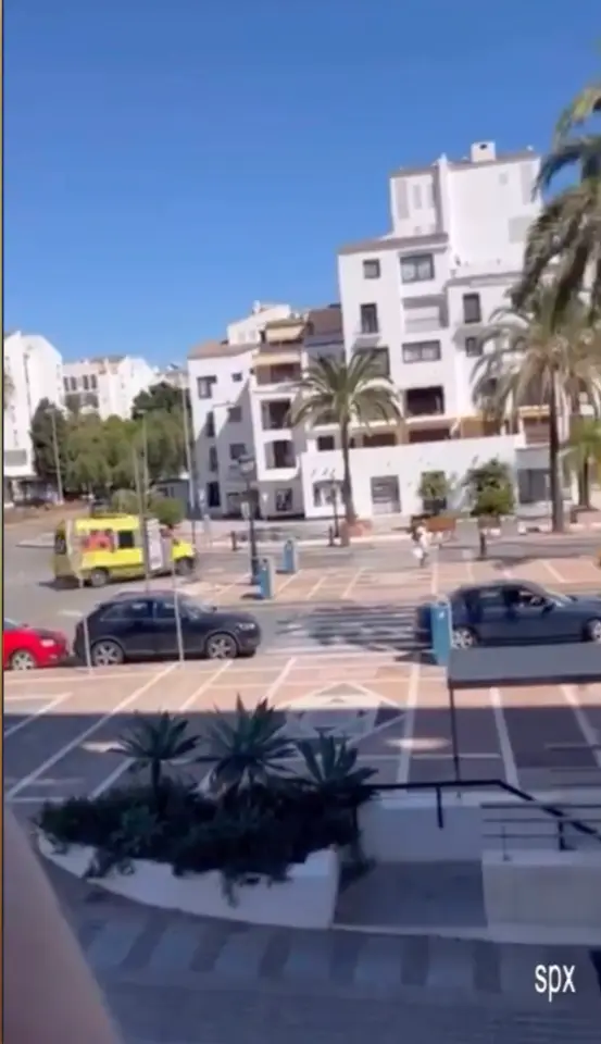 Scene of shooting in Puerto Banus.