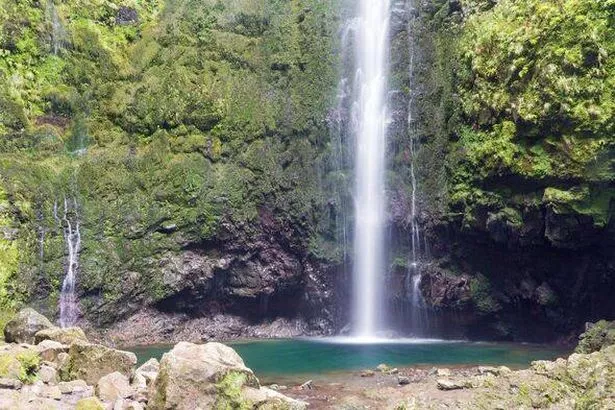 Waterfall at Caldeirao Verde