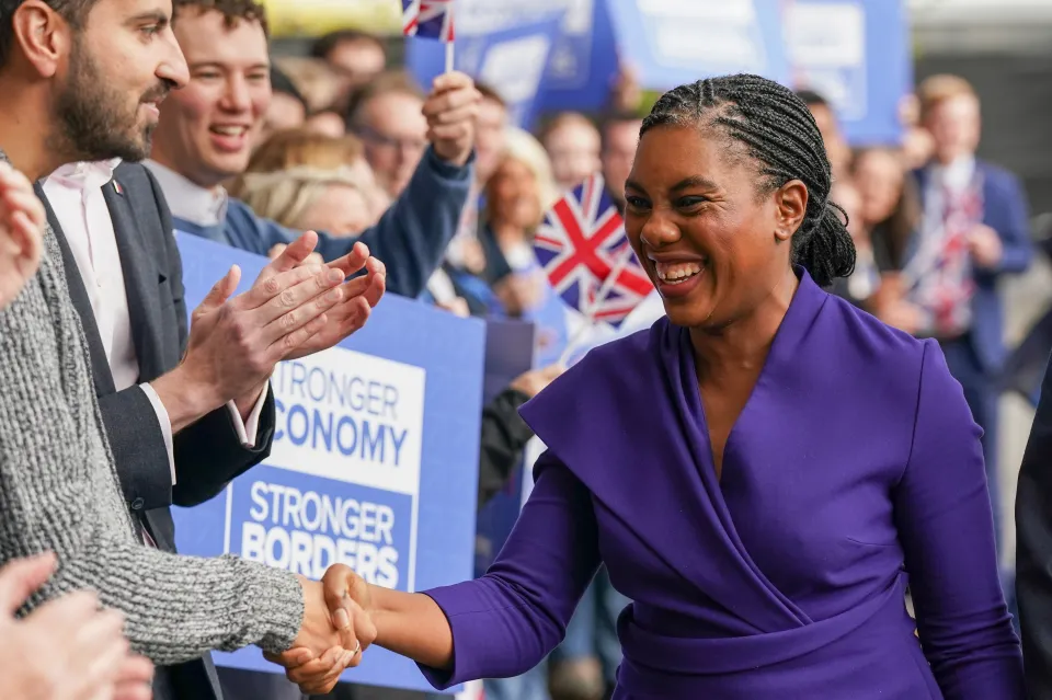 Kemi Badenoch shaking hands with a supporter at the Conservative party conference.