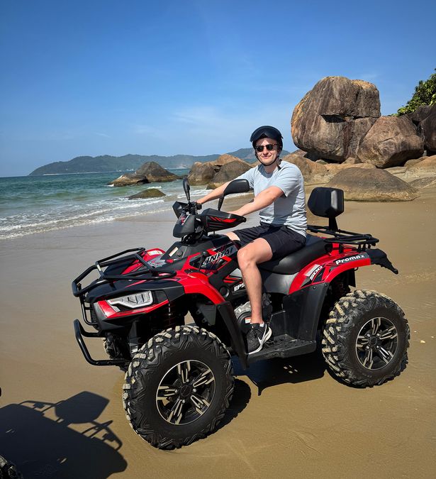 Simon on a quad bike