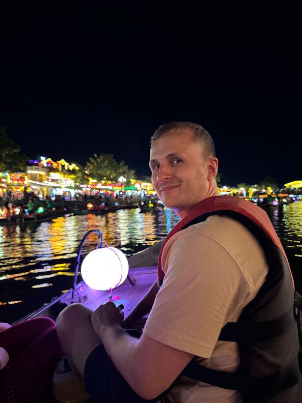 Releasing the famous paper lanterns in Hoi An 