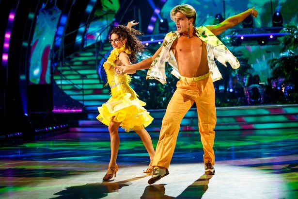 Amber Davies topped last night's leaderboard with her high-scoring Samba